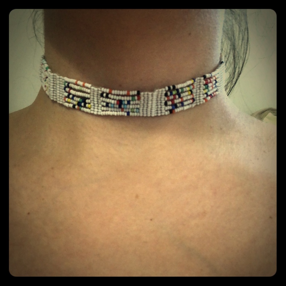 Chaquira beads choker necklace